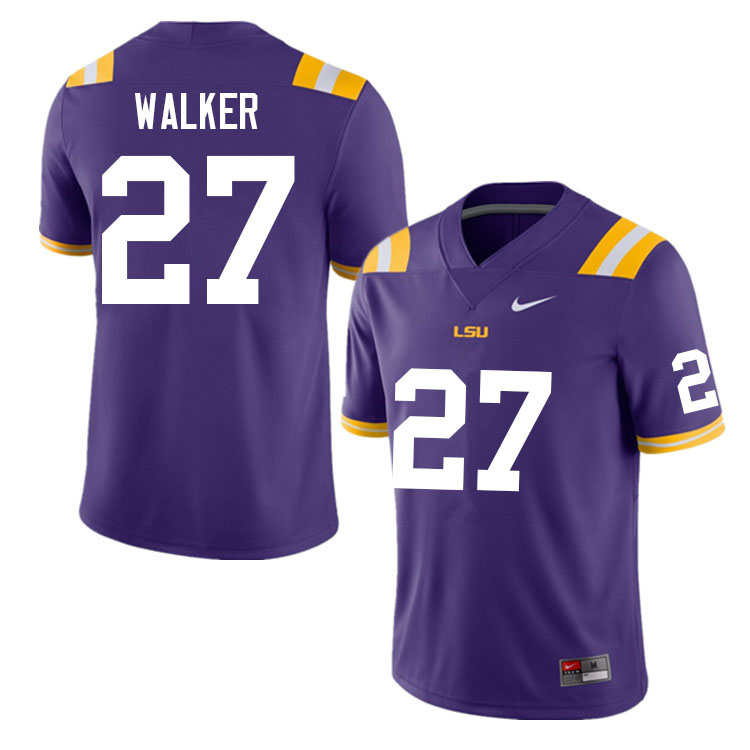Men #27 Ralph Walker LSU Tigers College Football Jerseys Sale-Purple